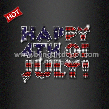 Happy 4th of July Crystal Transfer Iron ons Custom Order Happy 4th of July Crystal Transfer Iron ons Custom Order
